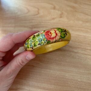 Wooden handpainted bracelet